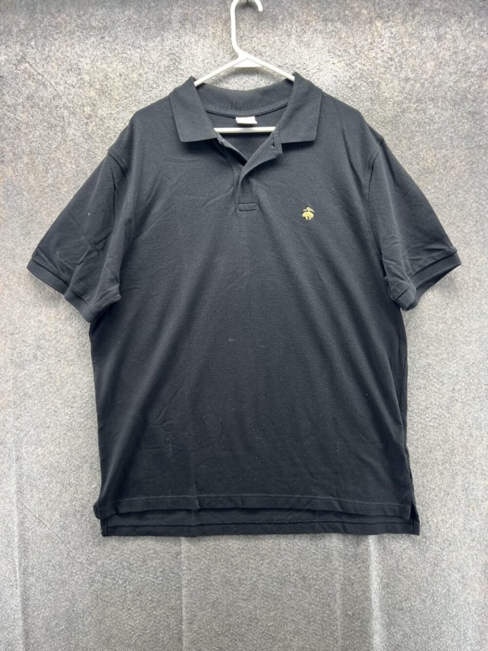 Brooks Brothers Polo Shirt Men XL Black Performance Cotton Short Sleeve Casual